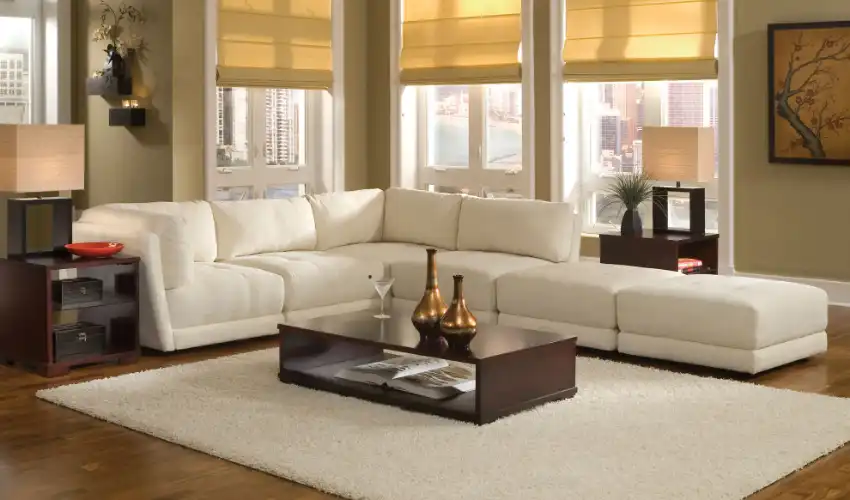 Living Room Furniture with an L-Shaped Sofa