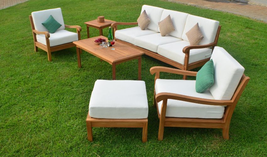 Teak Wood Outdoor Sofa Set Clean