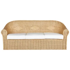 Garden Sofa 3 Seater LIVADEIA Rattan Natural
