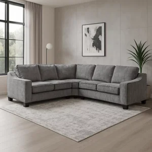 Nebraska Modern Slate Grey 2 Corner 2 L shaped 5 Seater Sofa